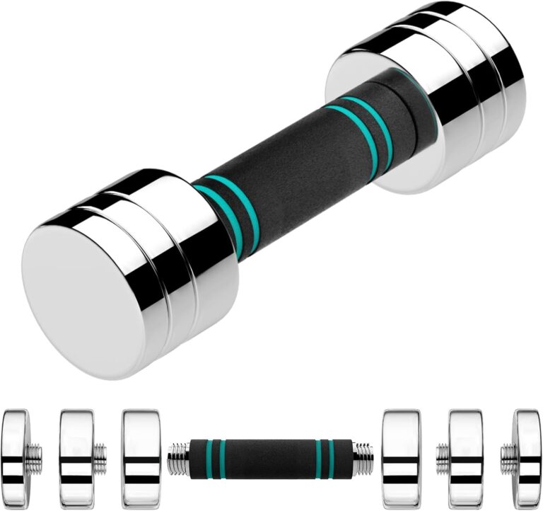 LIFERUN Single Steel Adjustable Dumbbell, 5/10/15lb Free Weight Single Dumbbell, Non-Slip and Comfortable Foam Handle, Adjustable Single Dumbbell for Home Gym Office Exercise