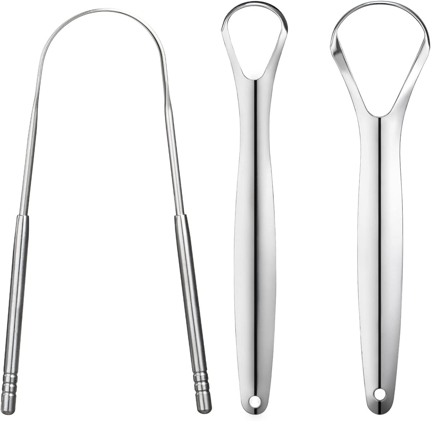 3 PCS Metal Tongue Scraper, Tongue Scrapers for Adults, Stainless Steel Tounge Scrappers, Tounge Scraper, Portable Tongue Scrappers YLYL 3 PCS Metal Tongue Scraper, Tongue Scrapers for Adults, Stainless Steel Tounge Scrappers, Tounge Scraper, Portable Tongue Scrappers YLYL