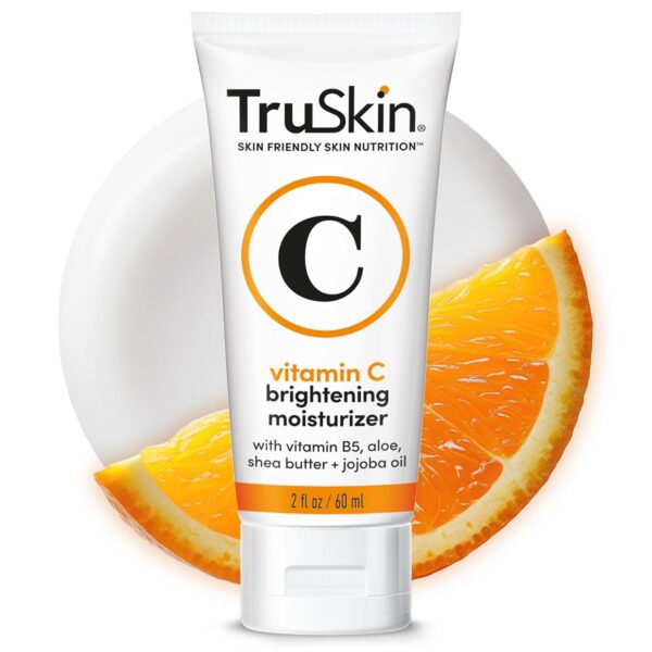 TruSkin Vitamin C Face Cream - Brightening & Hydrating Daily Moisturizer with Vitamin E, B5, Jojoba Oil & Green Tea - Smooth, Radiant-Looking Skin, 2 Fl Oz