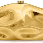 Acrylic Clutch Purse for Women Evening Bag, Irregular Shell Acrylic Purse Box Clutch with Chain for Party Wedding Prom