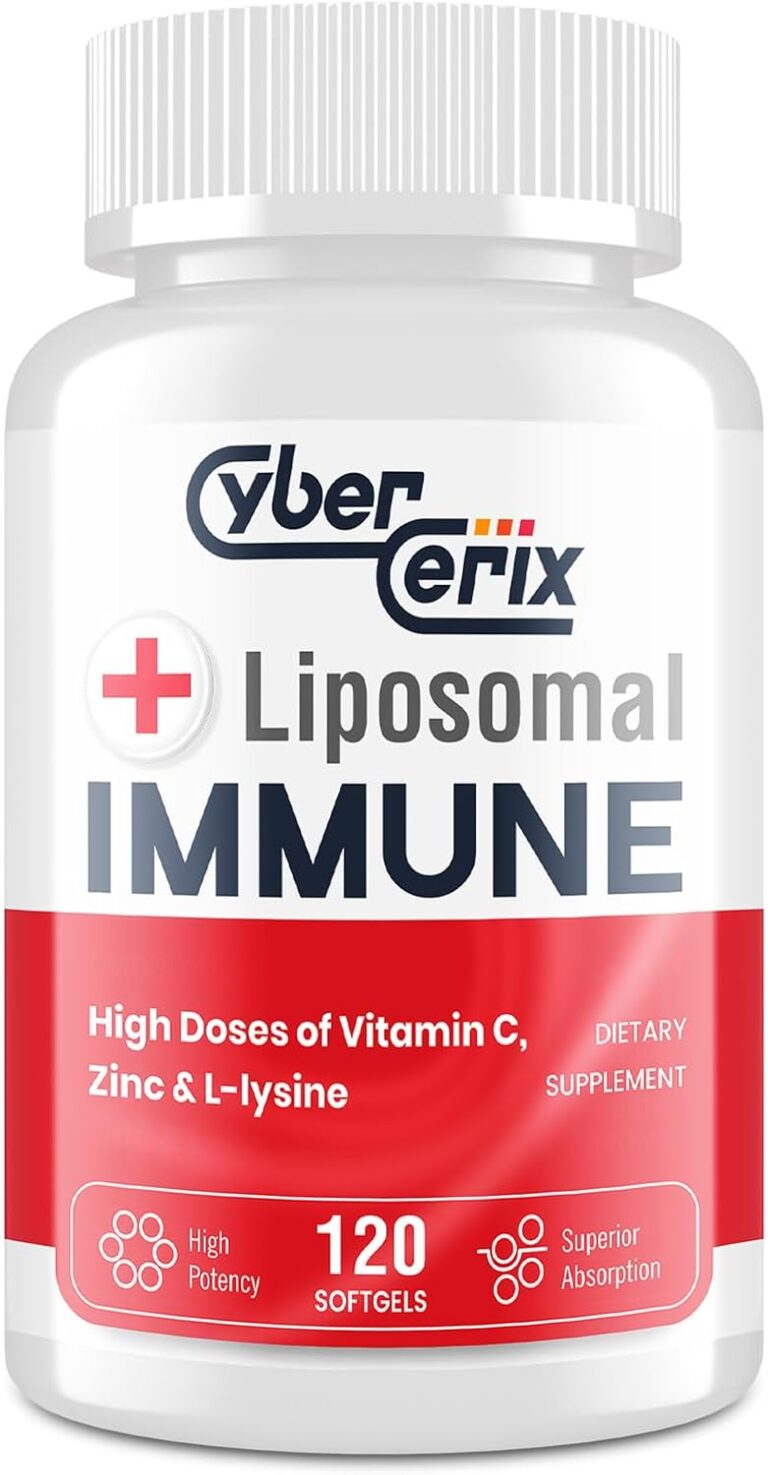 CyberCerix Advanced Liposomal Immune Supplement, Complex with L-Lysine 1,500mg, Vitamins, Minerals & Herbal Extracts, Comprehensive Daily Wellness Blend for Men & Women - 120 Capsules