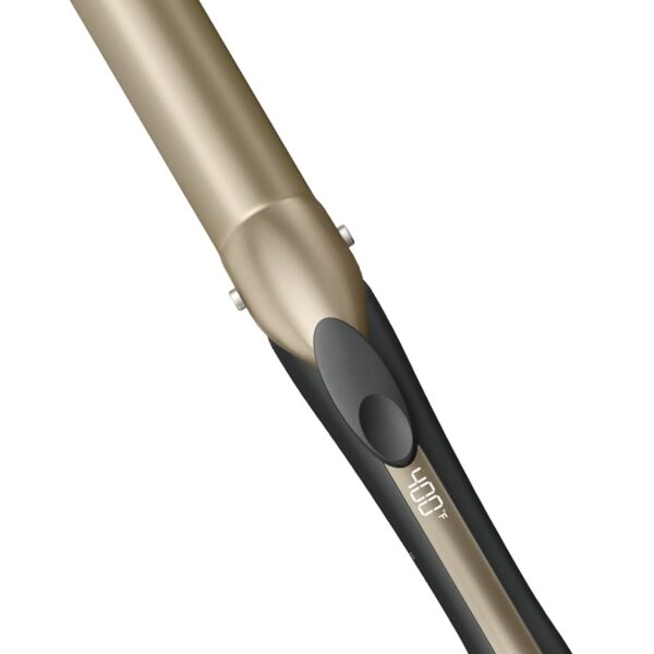 INFINITIPRO BY CONAIR Tourmaline Ceramic 1-Inch Curling Iron, 1-Inch Barrel Produces Loose Curls, Hair Curler for Use on Medium and Long Hair, Champagne/Gray