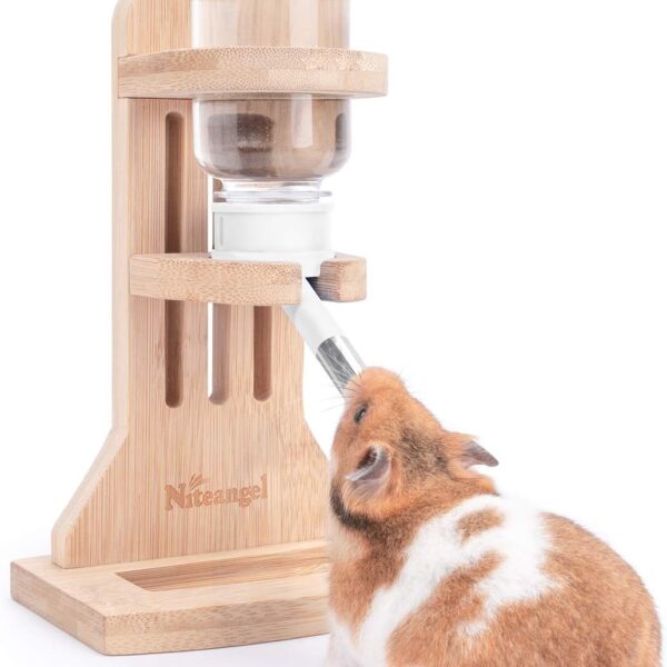 Niteangel Water Bottle with Stand for Syrian Dwarf Hamsters Gerbils Mice Rats Degus Small pet Rodents(White)