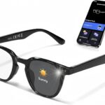 AI Smart Glasses with Open Ear Speaker, 5.4 Bluetooth,Voice Assistant Compatible,Real-Time Translation,Auto Color-Changing Lenses for Business&Outdoor Activities.