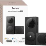Aqara Smart Doorbell Camera G410 with Chime, 2K, HomeKit Secure Video, 2-Way Audio, Built-in Matter Hub, Wireless/Wired, Supports Apple Home, Alexa, Google, Home Assistant, 2.4G/5GHz Wi-Fi, Black