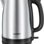 COMFEE' 1.7L Stainless Steel Electric Tea Kettle, BPA-Free Hot Water Kettle Electric with LED Light, Auto Shut-Off and Boil-Dry Protection, 1500W Fast Boil Electric Kettle
