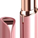 Facial Hair Removal for Women Painless Hair Remover, Waterproof Shaver Razor Hair Remover with LED Light for Face Bikini Peach Fuzz Upper Mustache Lip Chin (Rose Gold)