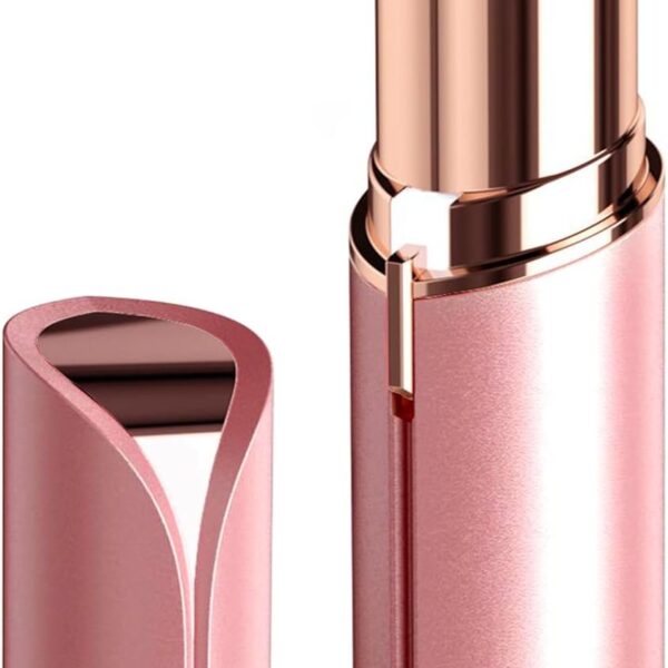 Facial Hair Removal for Women Painless Hair Remover, Waterproof Shaver Razor Hair Remover with LED Light for Face Bikini Peach Fuzz Upper Mustache Lip Chin (Rose Gold)
