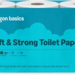 Amazon Basics Soft and Strong 2-Ply Toilet Paper, 6 Ultra Rolls = 24 Regular Rolls, Unscented, 340 Sheet (1 Pack of 6), Packaging May Vary