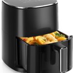 Sweetcrispy 6QT Air Fryer with Window, Square Airfryer Oven 12-in-1 for Family, 400F Rapid Air Crispy Technology, Roast Bake Dehydrate, Nonstick & Easy-Clean Basket