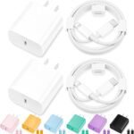 iPhone Charger Fast Charging,[MFi Certified] 2Pack 20W Type C Fast Charger Block with [10FT&6FT] USB C to Lightning Cable Compatible for iPhone 14/13/12/11 Pro Max/Xs Max/XR/X,iPad