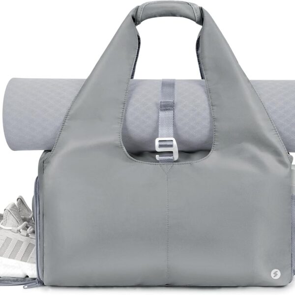 sportsnew Yoga Gym Bags for Women with Shoes Compartment & Wet Dry Storage Pockets & Adjustable Yoga Mat Holder, Patent Pending