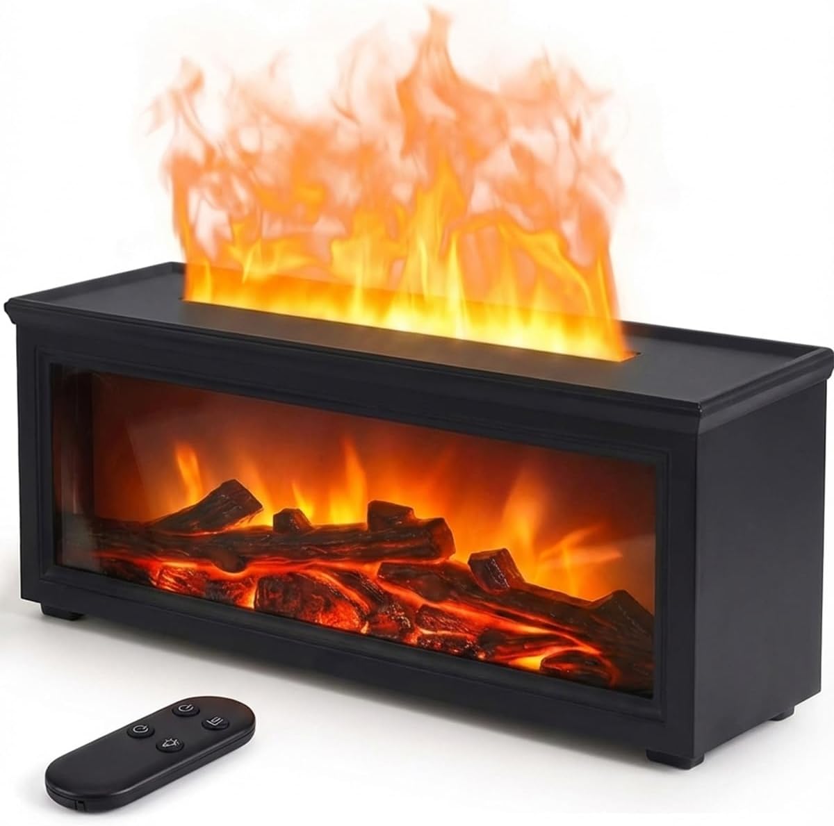 Essential Oil Diffuser, 7-Color Fireplace Fire Flame Aromatherapy Humidifier, 280ml Ultrasonic Aroma Diffuser Cozy Gift with Time Sets and Remote Control for Bedroom Home Yoga Office Essential Oil Diffuser, 7-Color Fireplace Fire Flame Aromatherapy Humidifier, 280ml Ultrasonic Aroma Diffuser Cozy Gift with Time Sets and Remote Control for Bedroom Home Yoga Office