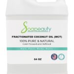 Soapeauty FRACTIONATED COCONUT OIL Cold Pressed Refined | 100% Natural Available in Bulk | Carrier for Essential Oils, Face, Skin, Hair Moisturizer, Soap Making | 64 fl oz