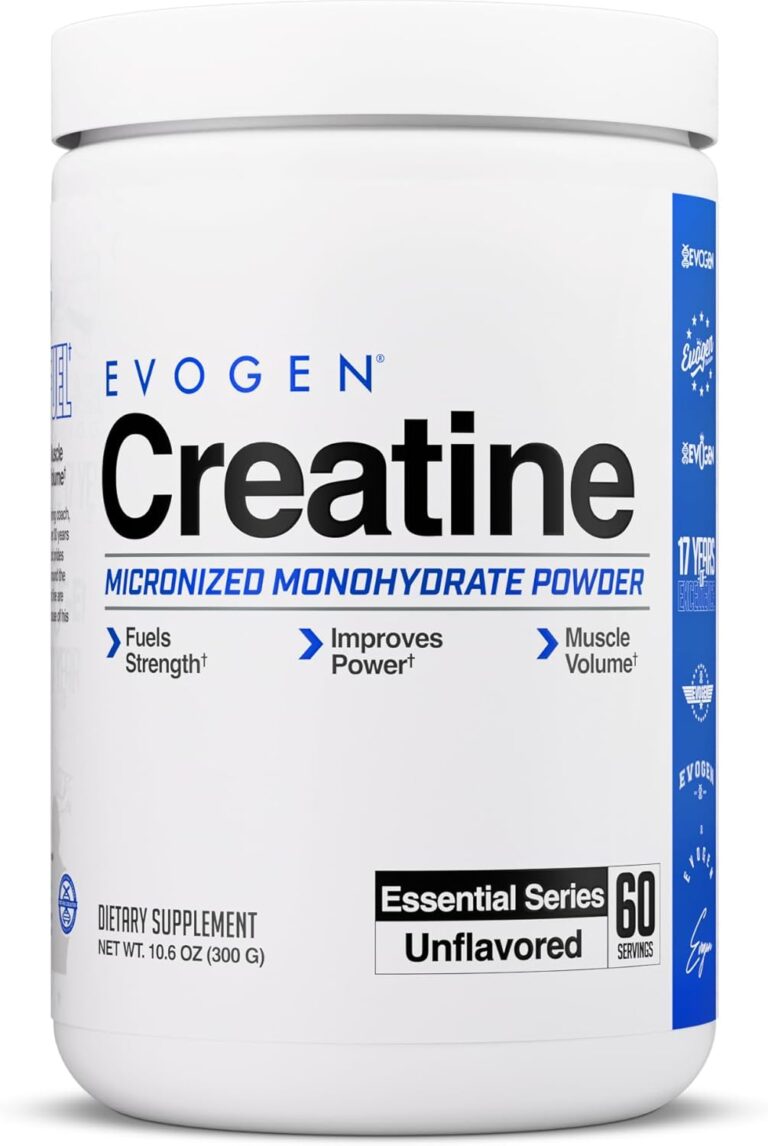 Evogen Creatine Monohydrate Powder - Micronized Creatine for Women & Men | Pure Creatine Powder Supplement for Strength, Power & Recovery | Unflavored | 60 Servings