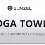 Eunzel Hot Yoga Towel - Microfiber Non Slip Yoga Mat Towel with Grip Dot Sweat Absorbent Towel for Hot Yoga, Pilates and Fitness 72" x 24", Dark Cyan/Orange