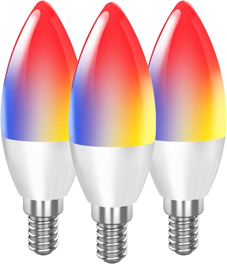DOGAIN LED Candelabra Bulbs E12 Base, Color Changing and Dimmable Smart Light Bulb, Compatible with Alexa Google Home, Tunable White Chandelier Light Bulbs 320 lm 35w Equivalent, 3 Pack