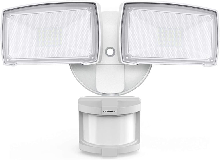 LEPOWER 30W LED Security Lights Motion Sensor Outdoor, 3200LM, 5500K, IP65 Waterproof, Hardwire 2 Head Motion Detector Flood Light for Garage, Yard, Porch