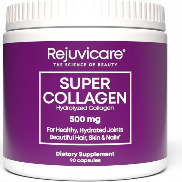 Rejuvicare Super Collagen Capsules for Beauty, Healthy Joints, Hair, Skin, & Nails, 90 Servings, Multi, (N8745)