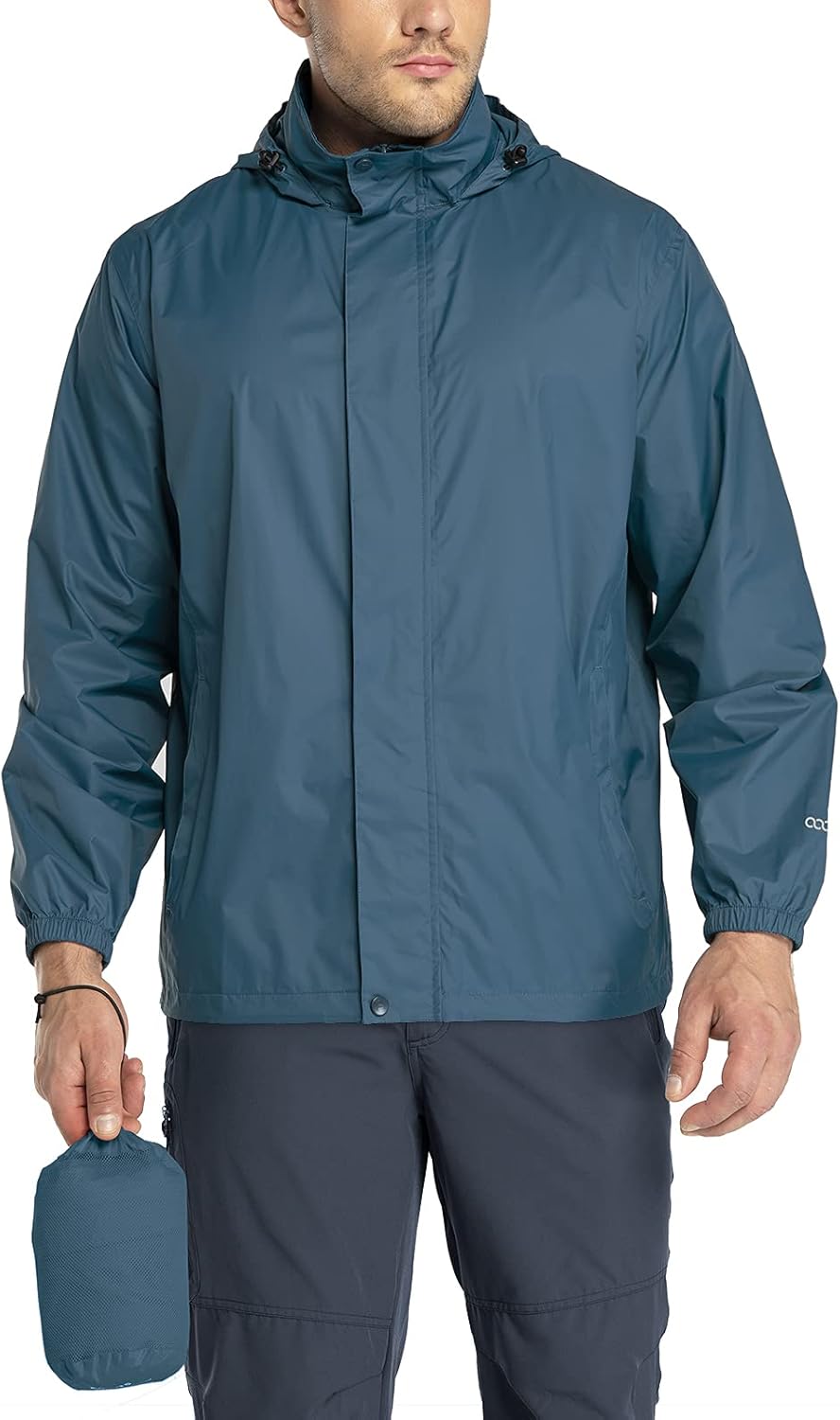 33,000ft Packable Rain Jacket Men's Lightweight Waterproof Rain Shell Jacket Raincoat with Hood for Golf Cycling Windbreaker 33,000ft Packable Rain Jacket Men's Lightweight Waterproof Rain Shell Jacket Raincoat with Hood for Golf Cycling Windbreaker