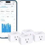 TP-Link  Smart Plug Wi-Fi Mini, Energy Monitoring, Compatible with Alexa & Google Home & Samsung SmartThings, Timer, 15A/1800W Max, ETL Certified, 2.4G Wi-Fi Only, Tapo P115(4-Pack)