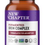 New Chapter Iron Supplement, Whole-Food Fermented Iron Complex Made with Organic Vegetables & Herbs + One Daily Non-Constipating Dose- 60ct, 2 Month Supply