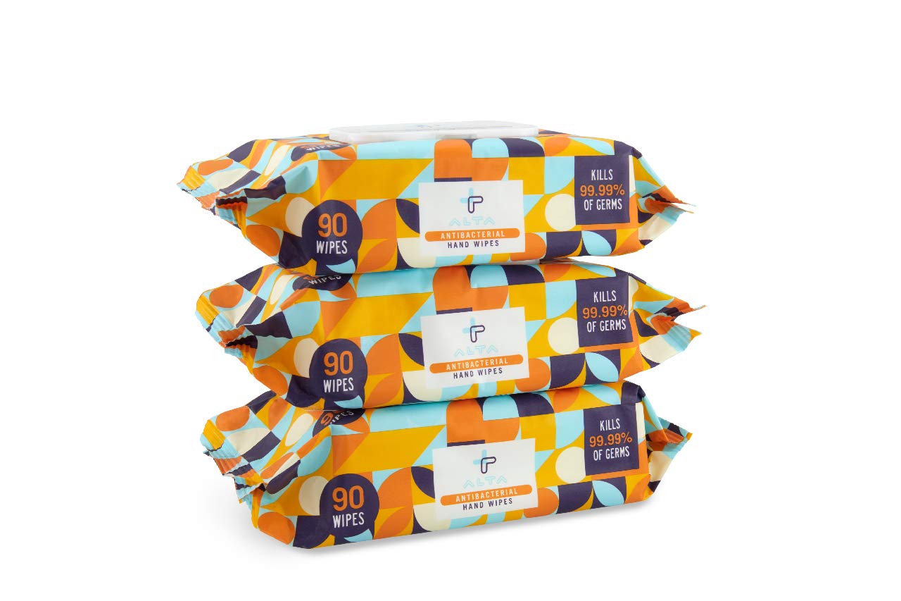 Alta + Antibacterial Hand Wipes 90 Wipes (3) Packs Alta + Antibacterial Hand Wipes 90 Wipes (3) Packs