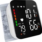 Greetmed Wrist Blood Pressure Monitor Automatic Talking Wrist Blood Pressure Cuff Digital Full Screen LED Display Bp Machine Adjustable Bp Cuff Voice Broadcast Health Care for Home Use