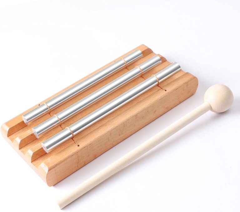 Energy Chimes Percussion Hand Bells: Trio 3 Tone Chime Music Instrument with Mallet for Yoga Meditation Sound Healing Teachers' Classroom Tools
