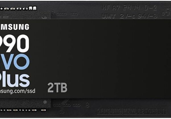 Samsung 990 EVO Plus SSD 2TB, PCIe Gen 4x4, Gen 5x2 M.2 2280, Speeds Up-to 7,250 MB/s, Upgrade Storage for PC/Laptops, HMB Technology and Intelligent Turbowrite 2.0, (MZ-V9S2T0B/AM)