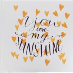 My Sunshine Yellow Heart Photo Album, Holds 120-4"x6" Photos