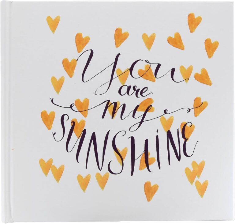 My Sunshine Yellow Heart Photo Album, Holds 120-4"x6" Photos