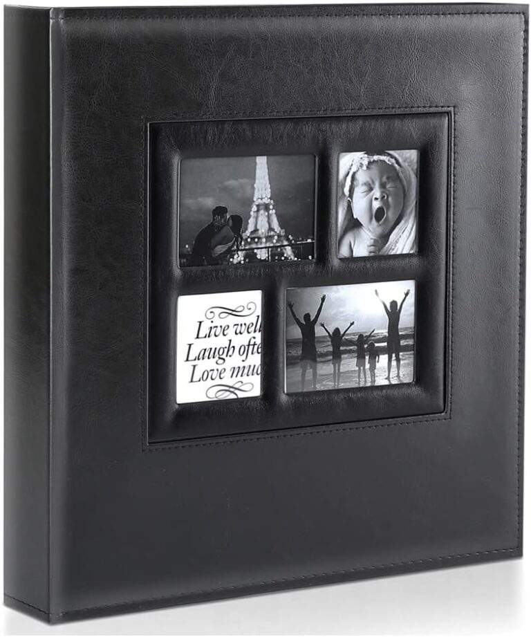 Ywlake Photo Album 4x6 500 Pockets Photo, Extra Large Capacity Family Wedding Picture Albums Holds 500 Horizontal and Vertical Photos Black