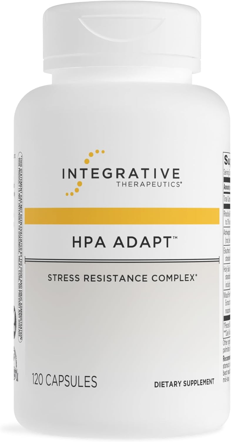 Integrative Therapeutics HPA Adapt - Adaptogenic Supplement for Stress Support* - Includes Ashwagandha, Rhodiola & Other Adaptogenic Herbs* - Vegan, Dairy-Free & Gluten-Free - 120 Capsules Integrative Therapeutics HPA Adapt - Adaptogenic Supplement for Stress Support* - Includes Ashwagandha, Rhodiola & Other Adaptogenic Herbs* - Vegan, Dairy-Free & Gluten-Free - 120 Capsules