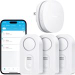 Govee WiFi Water Leak Detector 3 Packs, Leak Alert with Remotely Email/APP Push and Sound Alarm, Smart Water Sensor with 100dB Adjustable Alarm, Suit for Home and Basement