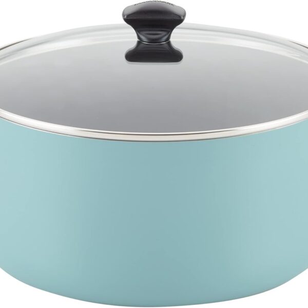 Farberware Cookware Nonstick Stockpot with Lid, 10.5 Quart, Aqua