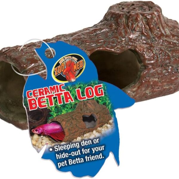 Zoo Med Laboratories AZMFA50 Sinking Ceramic Betta Log 4.25 inche