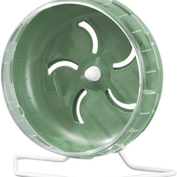 Jeeone Silent Hamster Wheel 7 inch, Hamster Exercise Wheel, Height-Adjustable Hamster Wheel Cage Accessories, Hamster Running Toys Small Animals Exercise Wheels (Green)