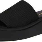 Athlefit Women's Slip On Platform Sandals Comfortable Open Toe Summer Flatform Slide Sandals