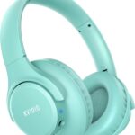 KVIDIO Bluetooth Headphones Over Ear, 65 Hours Playtime Wireless Headphones with Microphone, Foldable Lightweight Headset with Deep Bass, HiFi Stereo Sound Low Latency for Travel Work Cellphone