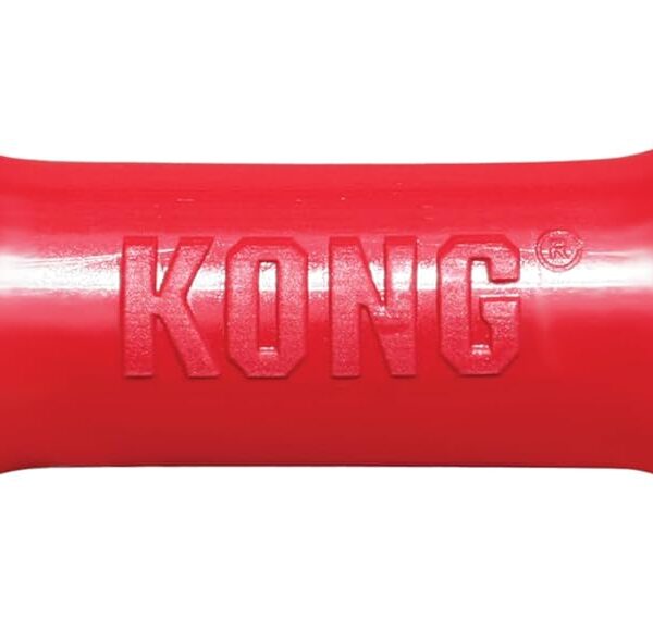 KONG Goodie Bone - Classic Durable Natural Rubber Dog Bone, Supports Mental Engagement - Treat Dispensing - Red - for Medium Dogs