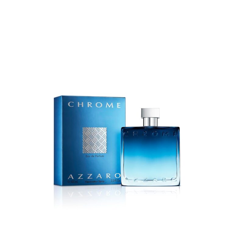 Azzaro Chrome Eau de Parfum - Fresh Aquatic Mens Cologne - Fougre, Aromatic & Woody Fragrance - Citrus Notes of Green Mandarin - Lasting Wear - Classic Clean Scent - Luxury Perfumes for Men