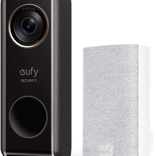 eufy Security Video Doorbell (Wired) S330 with Chime, Dual Cam, Delivery Guard, Security Camera, 2K with HDR, No Monthly Fee, 16-24V, 30VA, homebase NOT Supported, Motion Only Alert