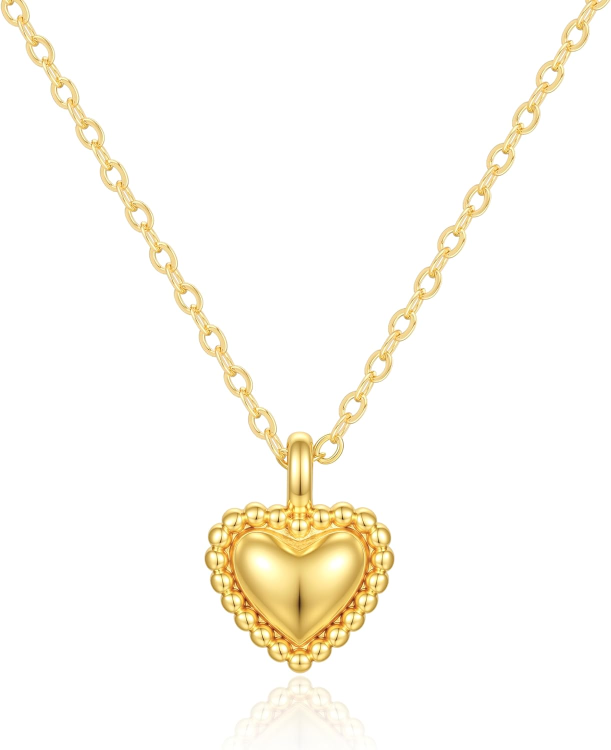 Dainty Heart Necklace for Women, 14k Gold Plated/Rose Gold/Silver Tiny Cute Heart Pendant Necklace Minimalist Choker CZ Necklace Jewelry Gifts for Women Dainty Heart Necklace for Women, 14k Gold Plated/Rose Gold/Silver Tiny Cute Heart Pendant Necklace Minimalist Choker CZ Necklace Jewelry Gifts for Women