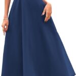 PRETTYGARDEN Womens Summer Dresses 2025 Spaghetti Strap Sleeveless Smocked Flowy Midi Wedding Guest Dress with Pockets