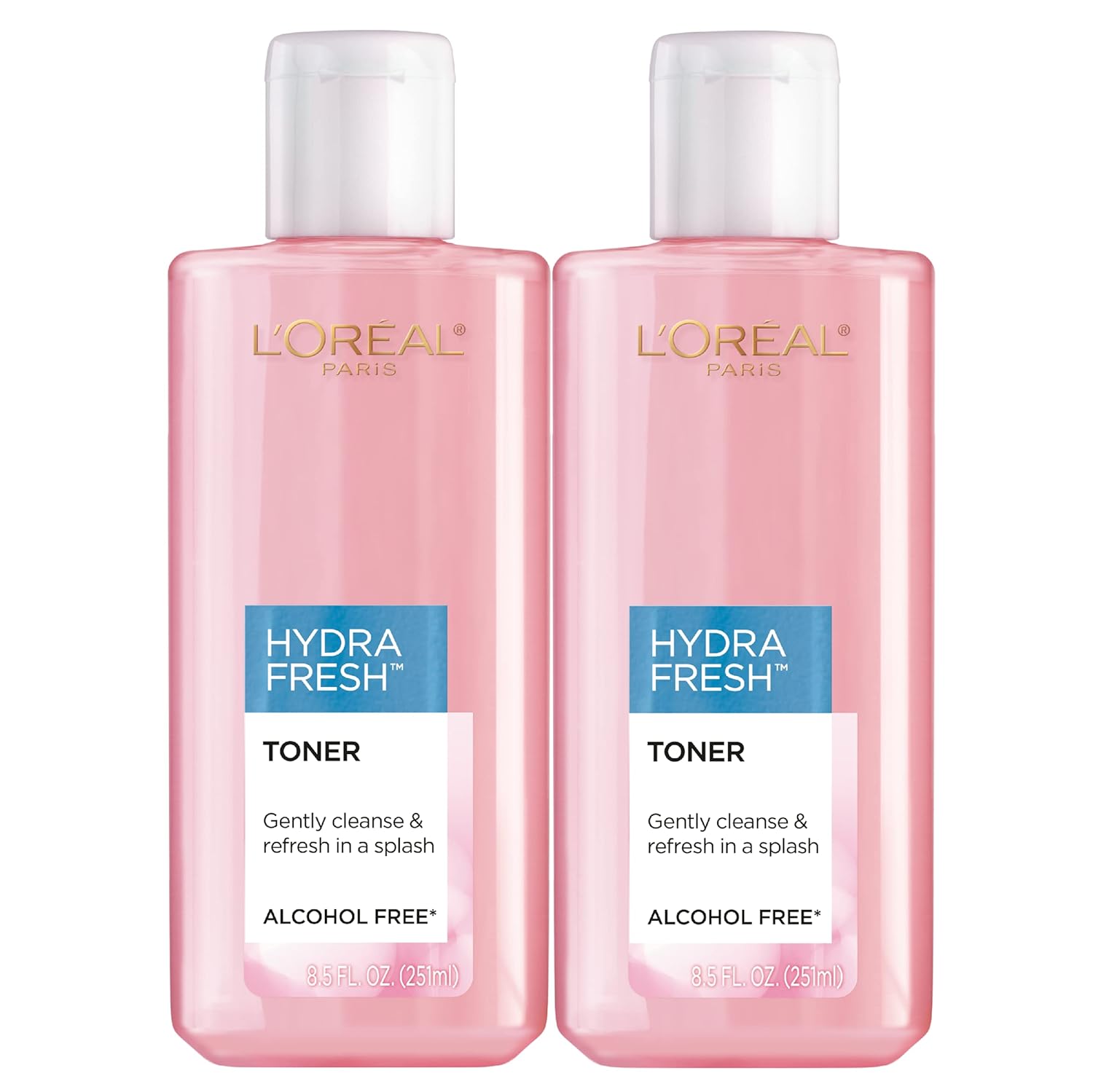 L'Oreal Paris Skincare HydraFresh Toner Face Toner with Pro-Vitamin B5 for a Smoother, Brighter Complexion, 2 Count L'Oreal Paris Skincare HydraFresh Toner Face Toner with Pro-Vitamin B5 for a Smoother, Brighter Complexion, 2 Count