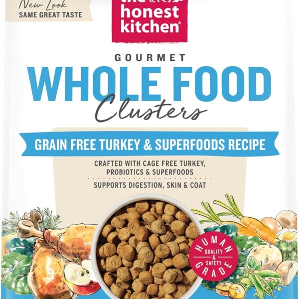 The Honest Kitchen Whole Food Clusters Human Grade Dry Dog Food - Grain Free Turkey 5 lbs