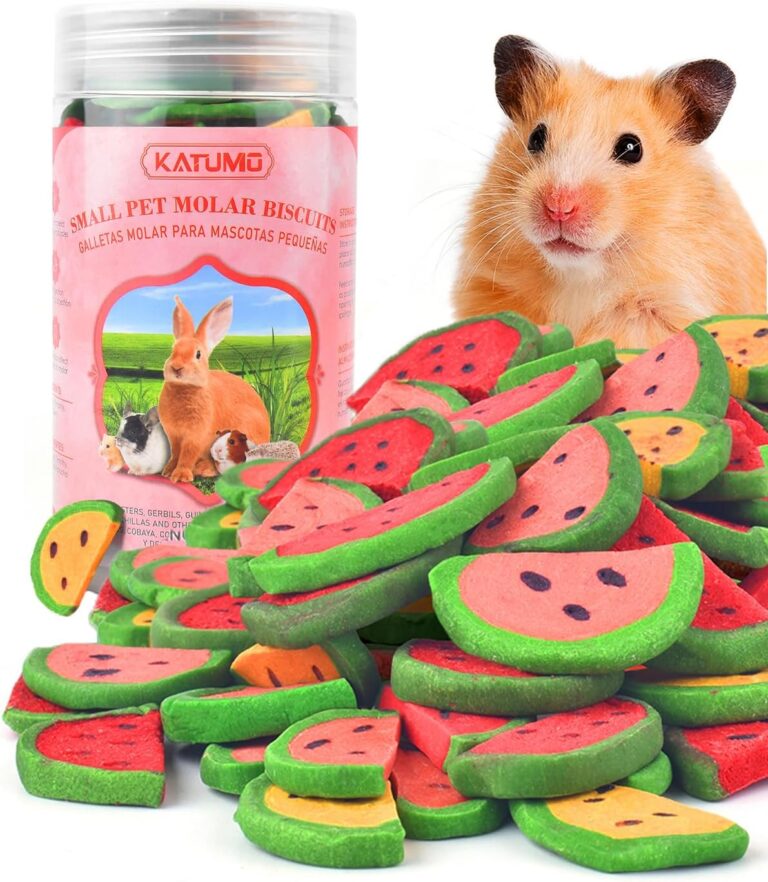 KATUMO Rabbit Chew Toys, 200g / 7oz Mixed Natural Timothy Hay Beet Pumpkin Carrot Chew Toys and Treats for Hamster, Chinchilla, Guinea Pig, Rabbit, Small Animals Molar Snacks