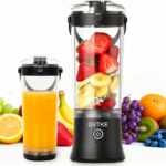 Portable Blender Dual Mode 18000RPM 20Oz Blending Cup Ice Crushing Smoothie Frozen Fruit Mini Home Gym Travel(Black)