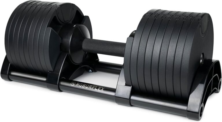 Adjustable Dumbbell (Single) 5-40/80lb, 5lb Increments, for Home Gym Fitness - Upto 20 weight settings